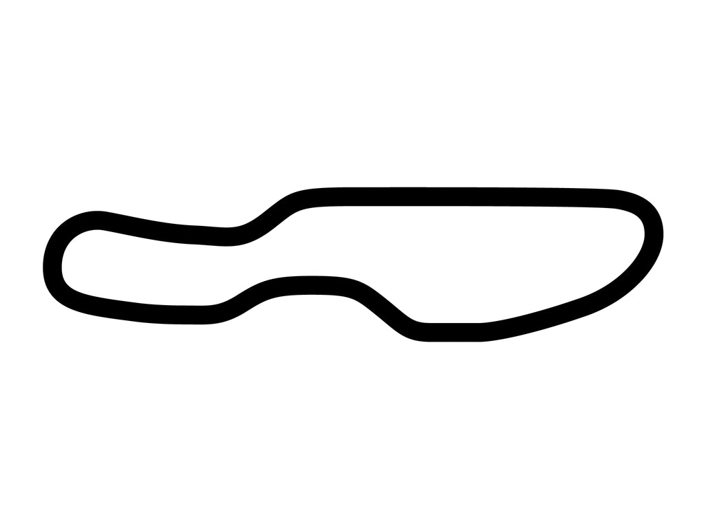 Texas Motor Speedway Infield Course Decal - White - 5cm
