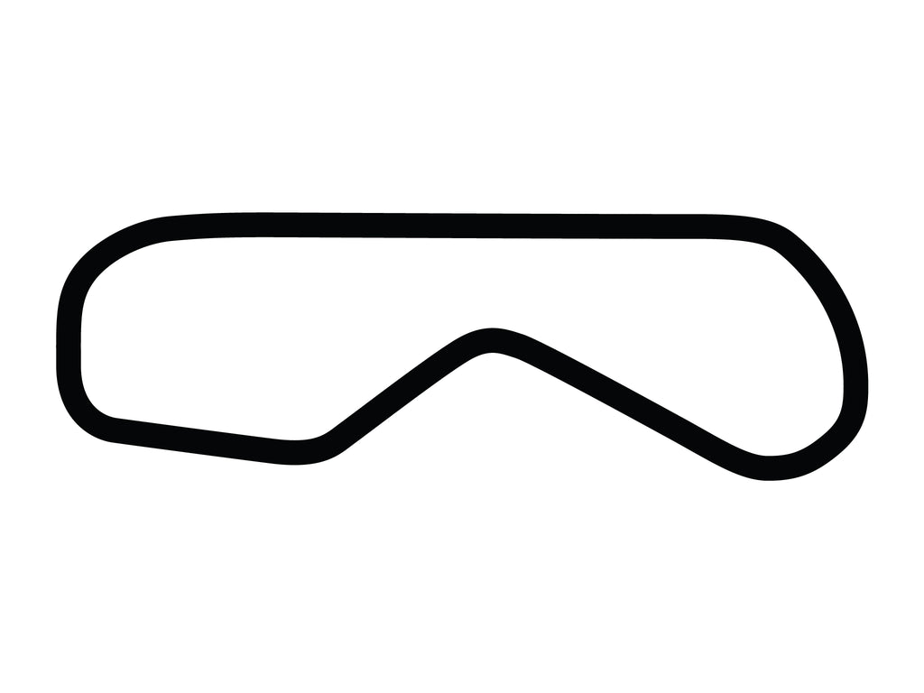 Las Vegas Motor Speedway Infield Course Short Decal - White - 5cm