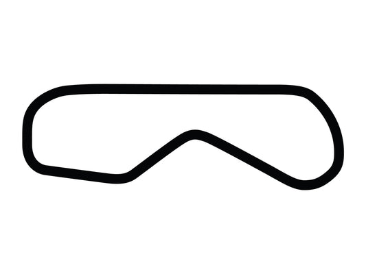 Las Vegas Motor Speedway Infield Course Short Decal - White - 5cm