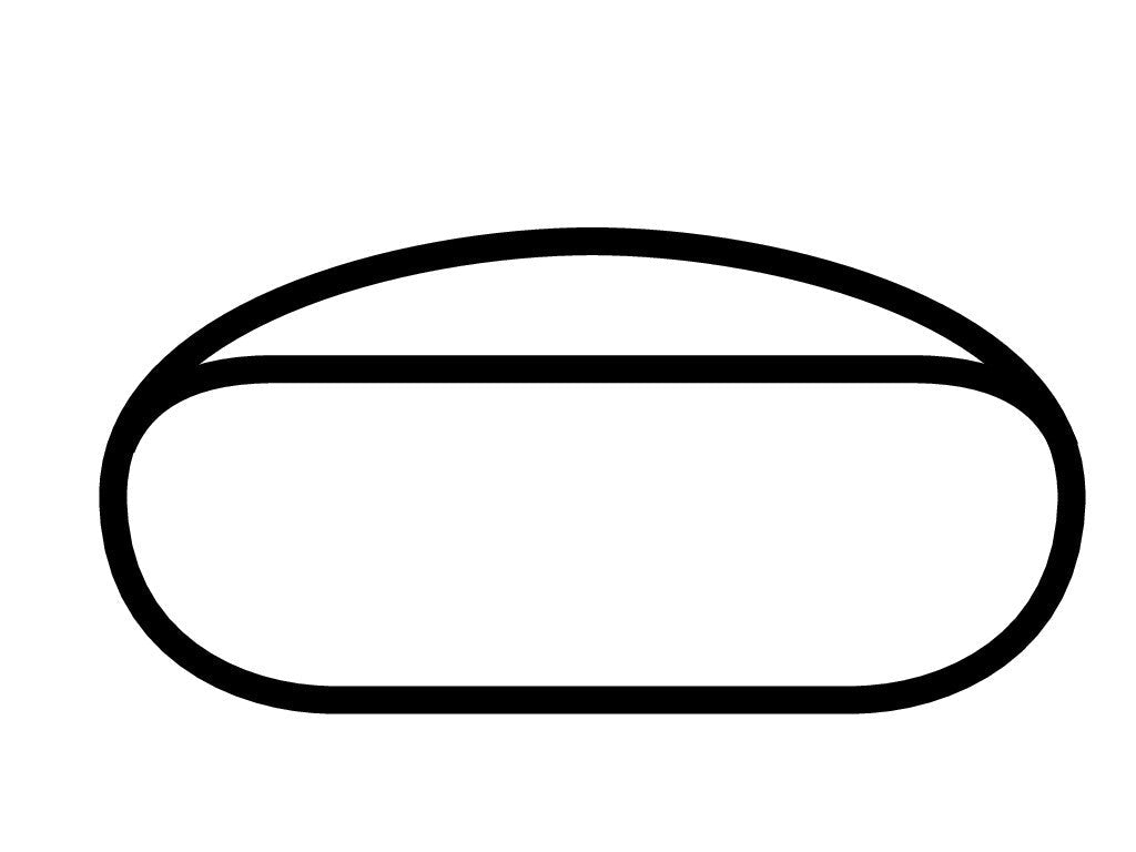 Iowa Speedway Oval Decal - White - 5cm