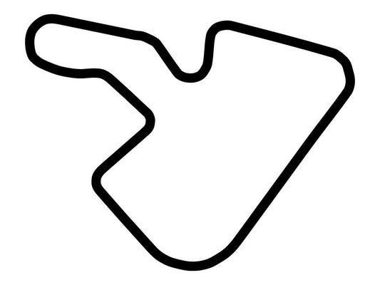 Irungattukottai Race Track Club Circuit Decal - White - 5cm