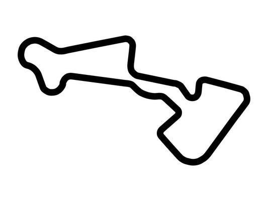 Irungattukottai Race Track Full Circuit Decal - White - 5cm