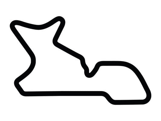Morgan Park Raceway J Course Decal - White - 5cm