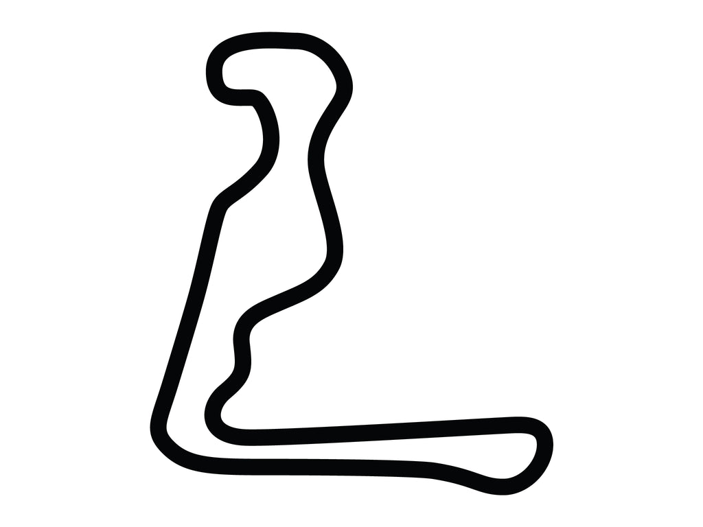 Summit Point Motorsports Park Extended Jefferson Circuit Decal - White - 5cm