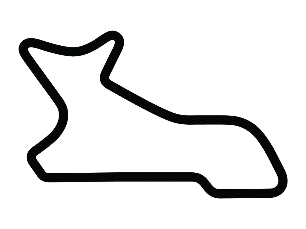 Morgan Park Raceway K Course Decal - White - 5cm