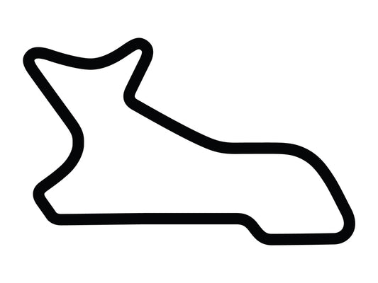 Morgan Park Raceway K Course Decal - White - 5cm