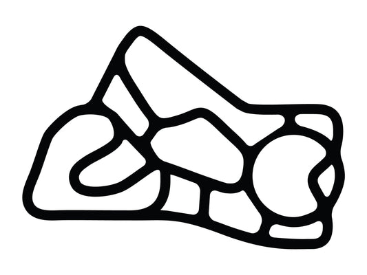 Carolina Motorsports Park Kart Full Decal - White - 5cm