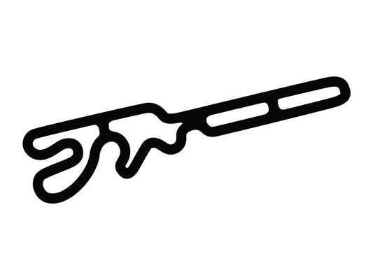 Palm Beach Int'l Raceway Kart Track Decal - White - 5cm