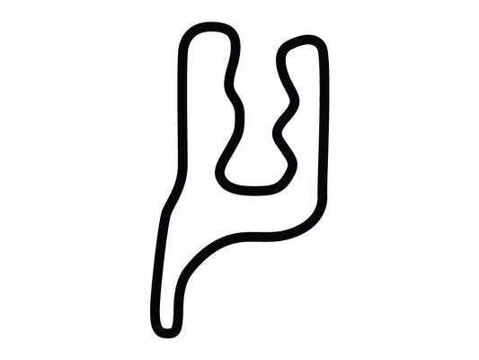 Virginia International Raceway Kart Track Decal - White - 5cm