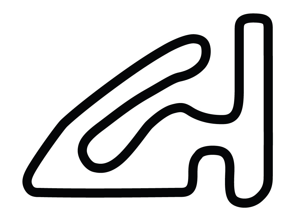 Willow Springs Kart Track Decal - White - 5cm