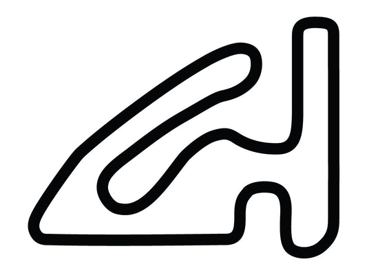 Willow Springs Kart Track Decal - White - 5cm