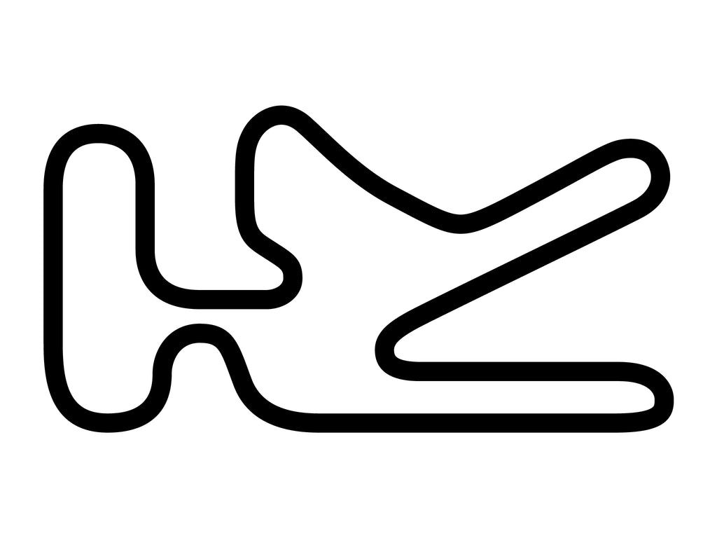 Florida International Rally & Motorsport Park Kart Track Decal - White - 5cm