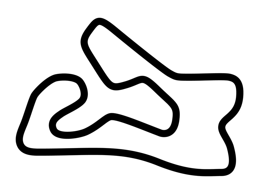 Carolina Motorsports Park Kart Track Decal - White - 5cm