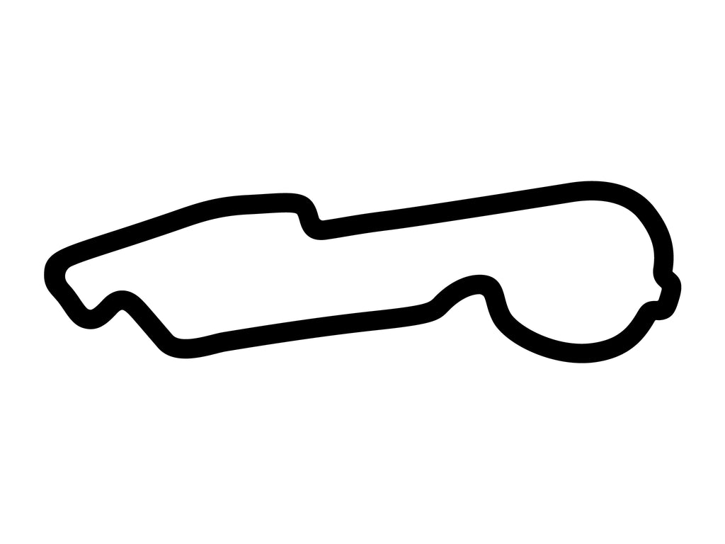 Leipzig Porsche Testing Centre Kleiner Circuit Decal - White - 5cm