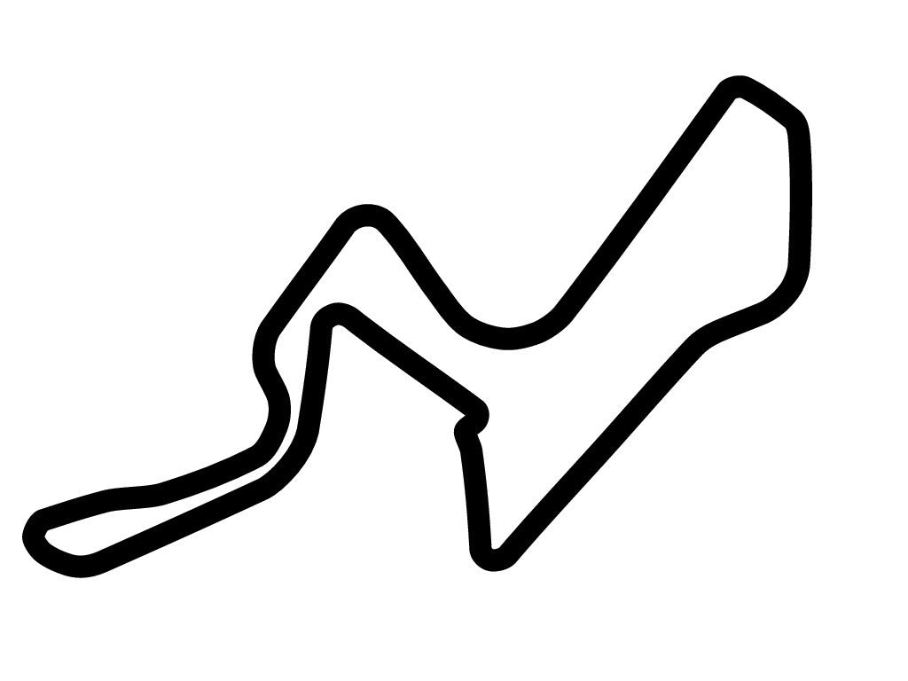 Kyalami Race Track Decal - White - 5cm