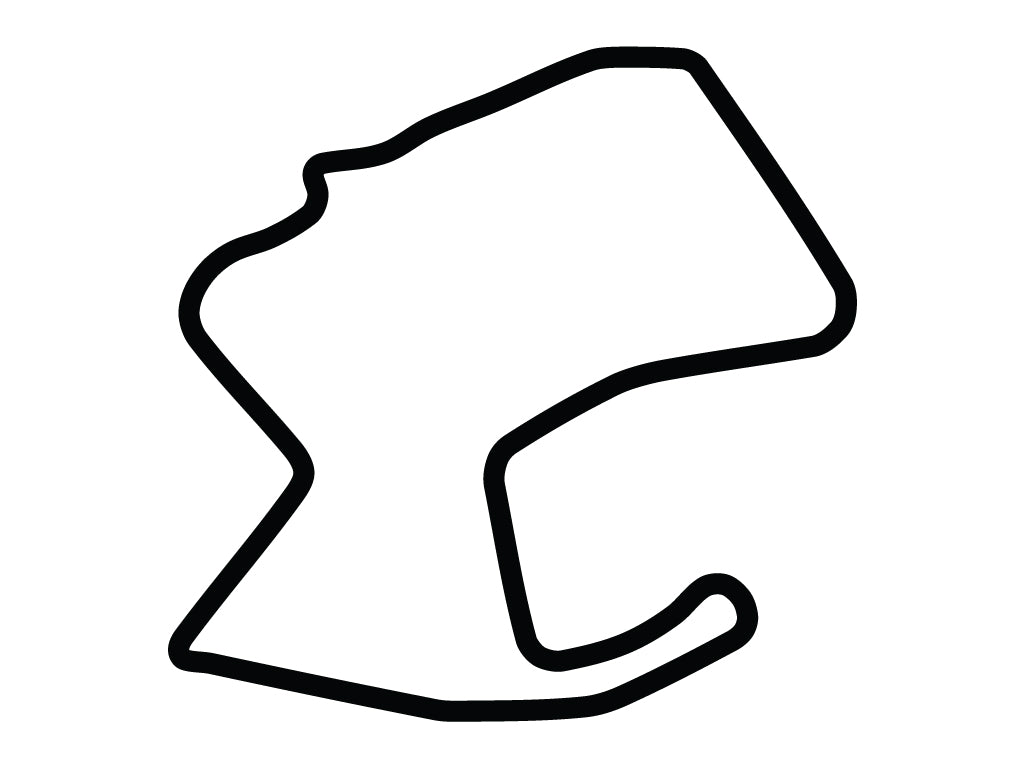 Laguna Seca Decal - White - 5cm