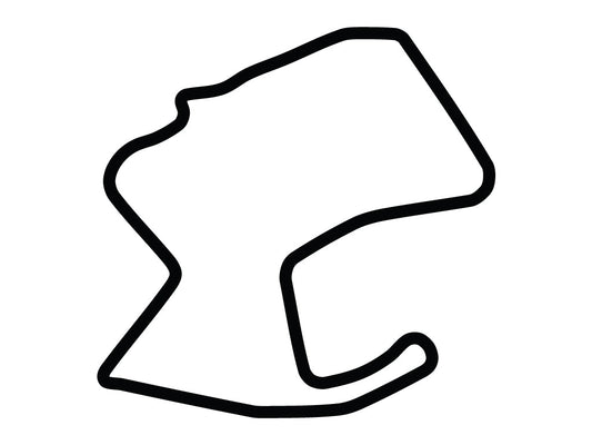 Laguna Seca Decal - White - 5cm