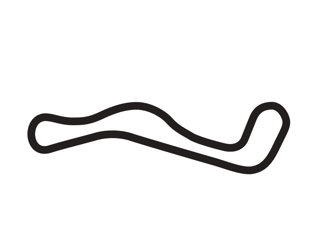 Lakeside International Raceway Decal - White - 5cm