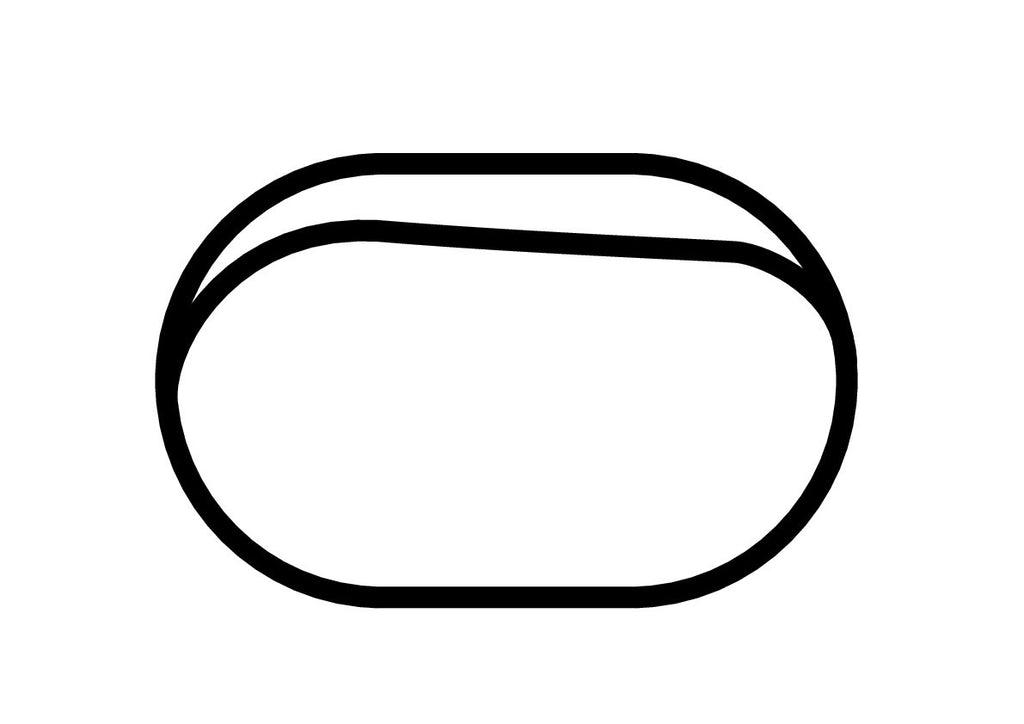 Langley Speedway Oval Decal - White - 5cm