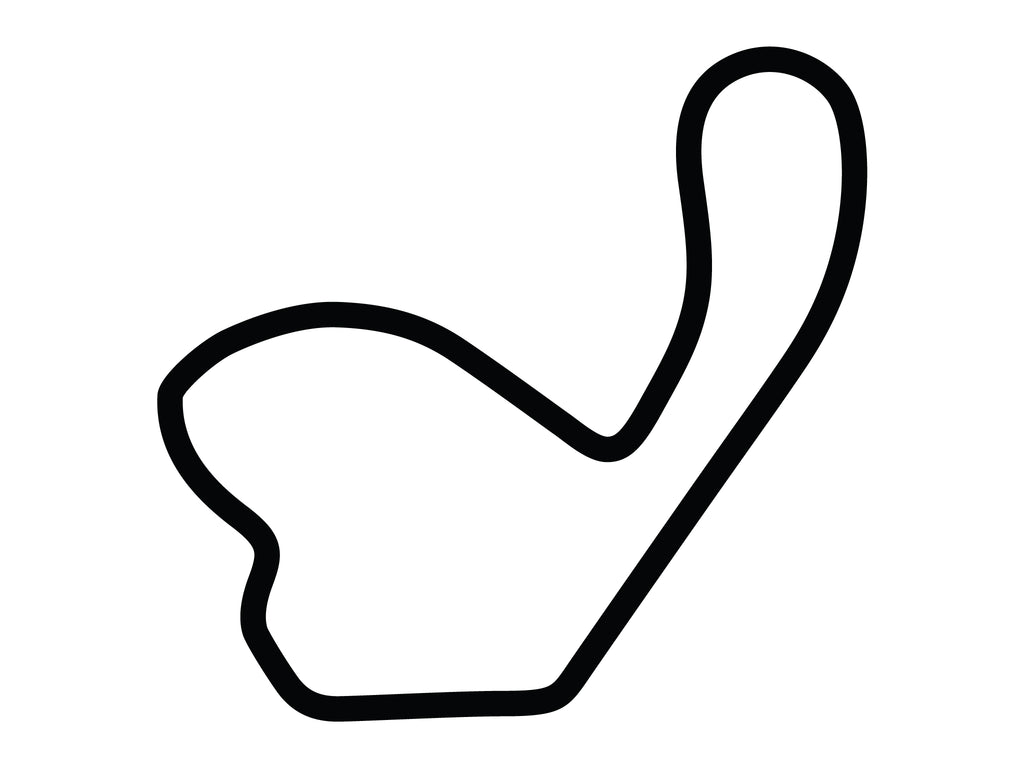 New Jersey Motorsports Park Lightning Decal - White - 5cm