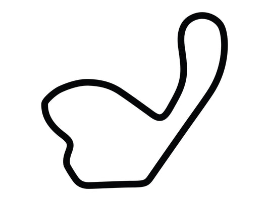 New Jersey Motorsports Park Lightning Decal - White - 5cm