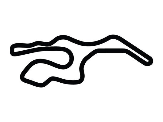 Sonoma Raceway (Infineon) Long Circuit Decal - White - 5cm