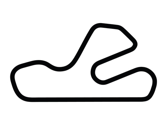 Putnam Park Long Road Course Decal - White - 5cm