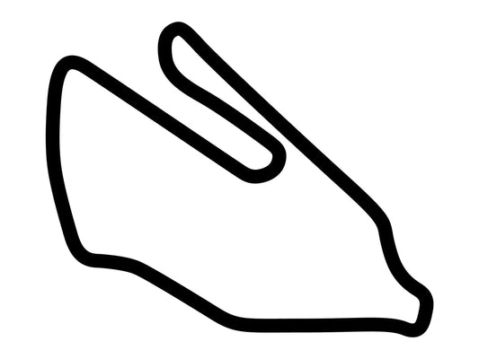 Mountain View Raceway Long Circuit Decal - White - 5cm