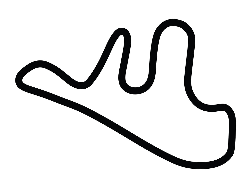 Thompson Motor Speedway Long Decal - White - 5cm
