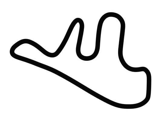 Thompson Motor Speedway Long Decal - White - 5cm