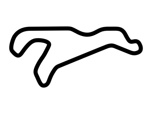 GrandSport Speedway Long Decal - White - 5cm