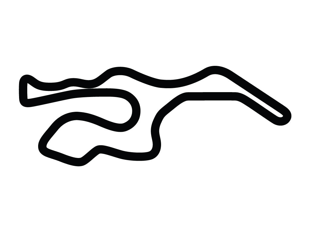 Sonoma Raceway (Infineon) Long Alternate Course Decal - White - 5cm