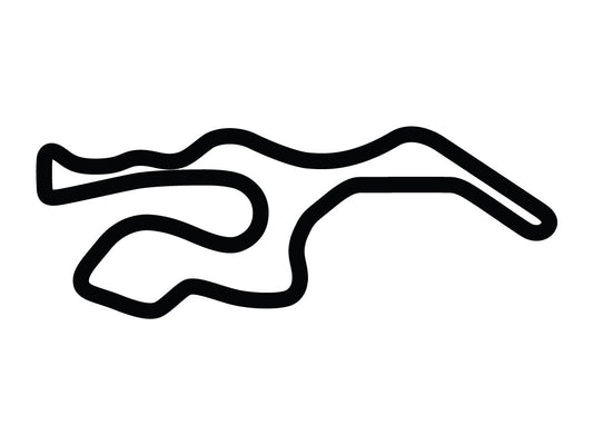 Sonoma Raceway (Infineon) Long Alternate Course Decal - White - 5cm
