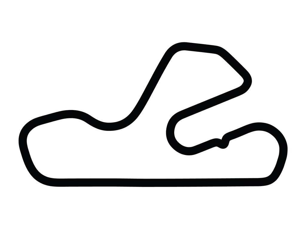 Putnam Park Long Road Course with Chicane B Decal - White - 5cm