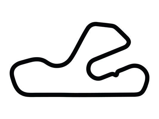Putnam Park Long Road Course with Chicane B Decal - White - 5cm