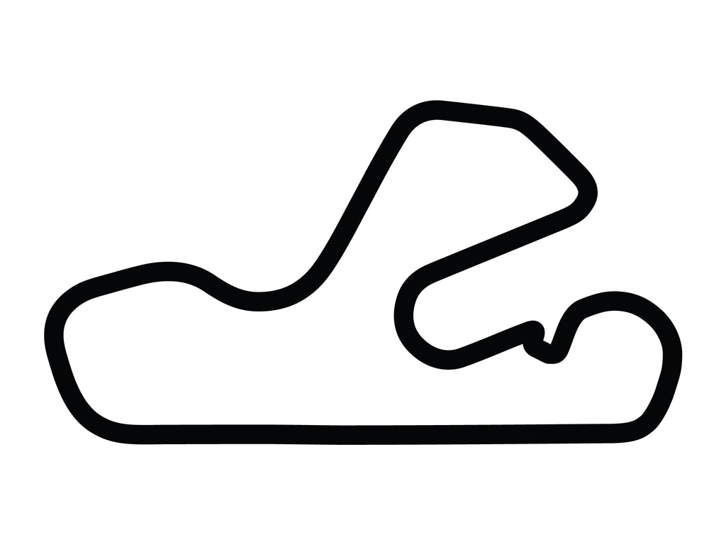 Putnam Park Long Road Course with Chicane C Decal - White - 5cm