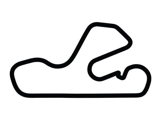 Putnam Park Long Road Course with Chicane C Decal - White - 5cm