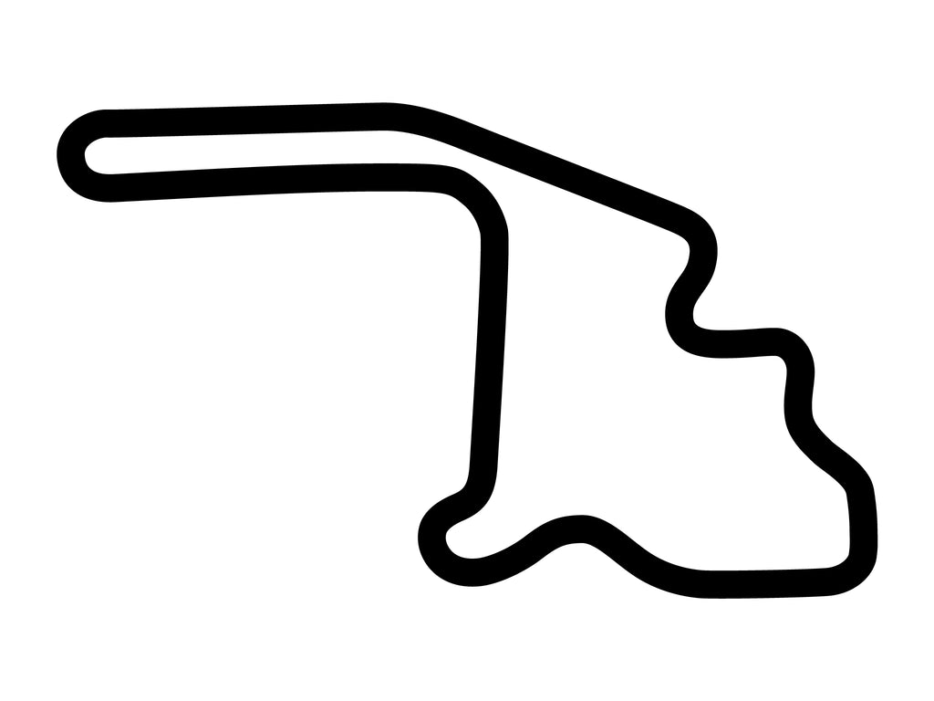 Mid-Ohio Main Course Decal - White - 5cm