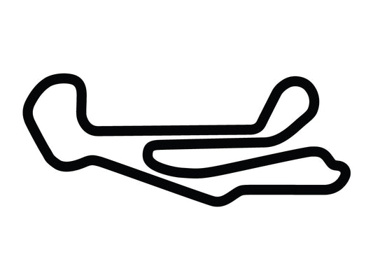 Barber Motorsports Park Main Circuit Decal - White - 5cm