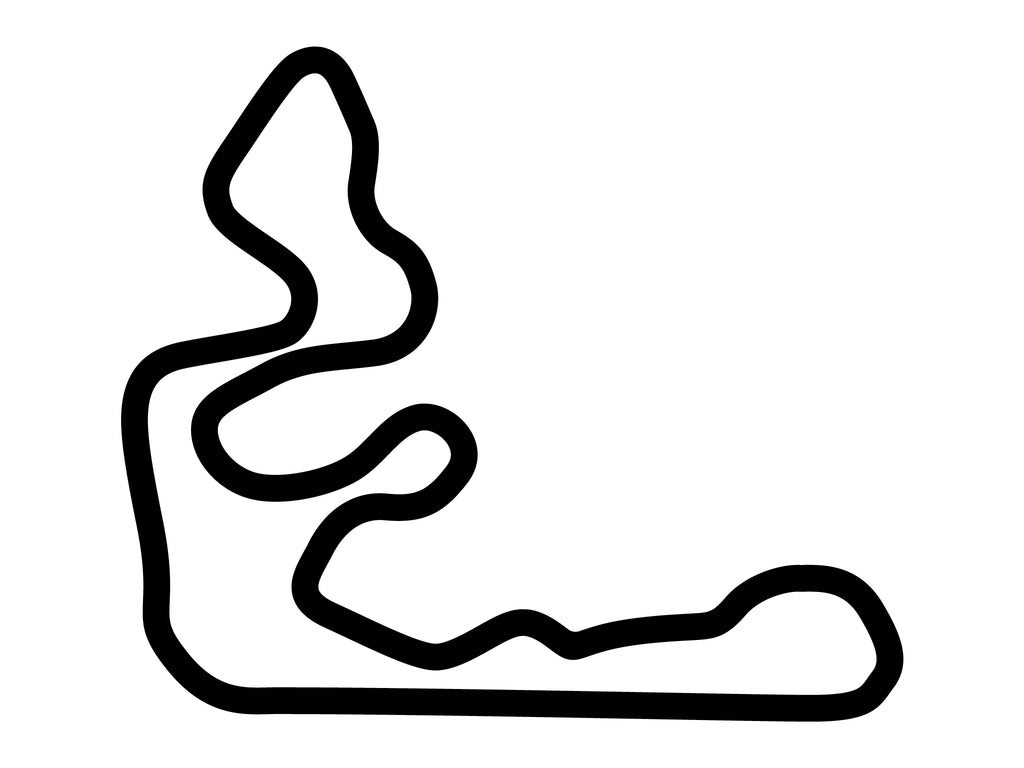 Inde Motorsports Ranch Main Circuit Decal - White - 5cm