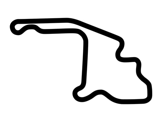Mid-Ohio Main Course with Chicane Decal - White - 5cm