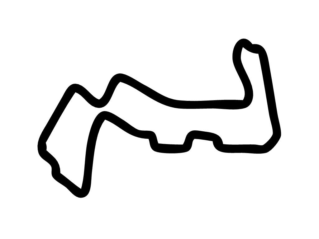 Marina Bay Street Circuit Decal - White - 5cm