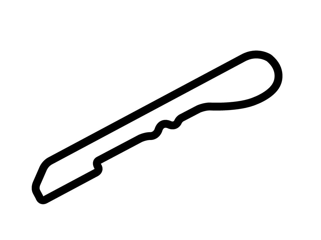 Memphis International Raceway Decal - White - 5cm