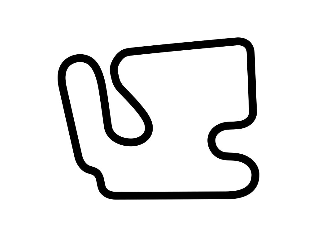 Michiana Raceway Park Retro Track "C" Decal - White - 5cm