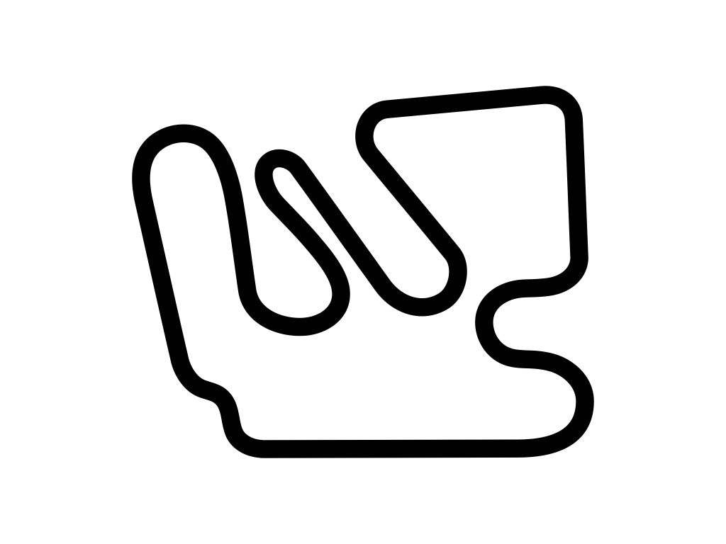 Michiana Raceway Park Track "B" Special Decal - White - 5cm