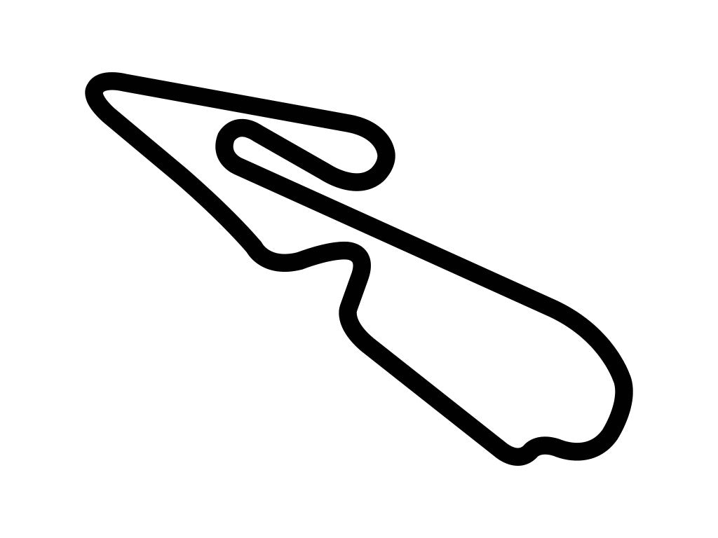 Mission Raceway Park 1.35 Mile Circuit Decal - White - 5cm