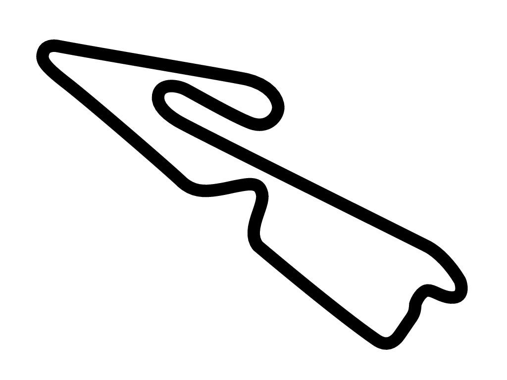 Mission Raceway Park Short Circuit Decal - White - 5cm