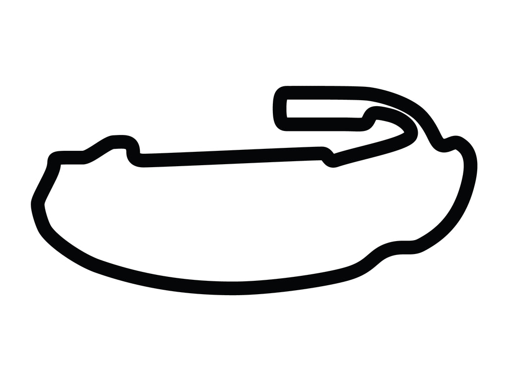 Auto Club Speedway Motorcycle Layout Decal - White - 5cm