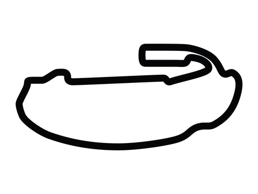 Auto Club Speedway Motorcycle Layout Decal - White - 5cm