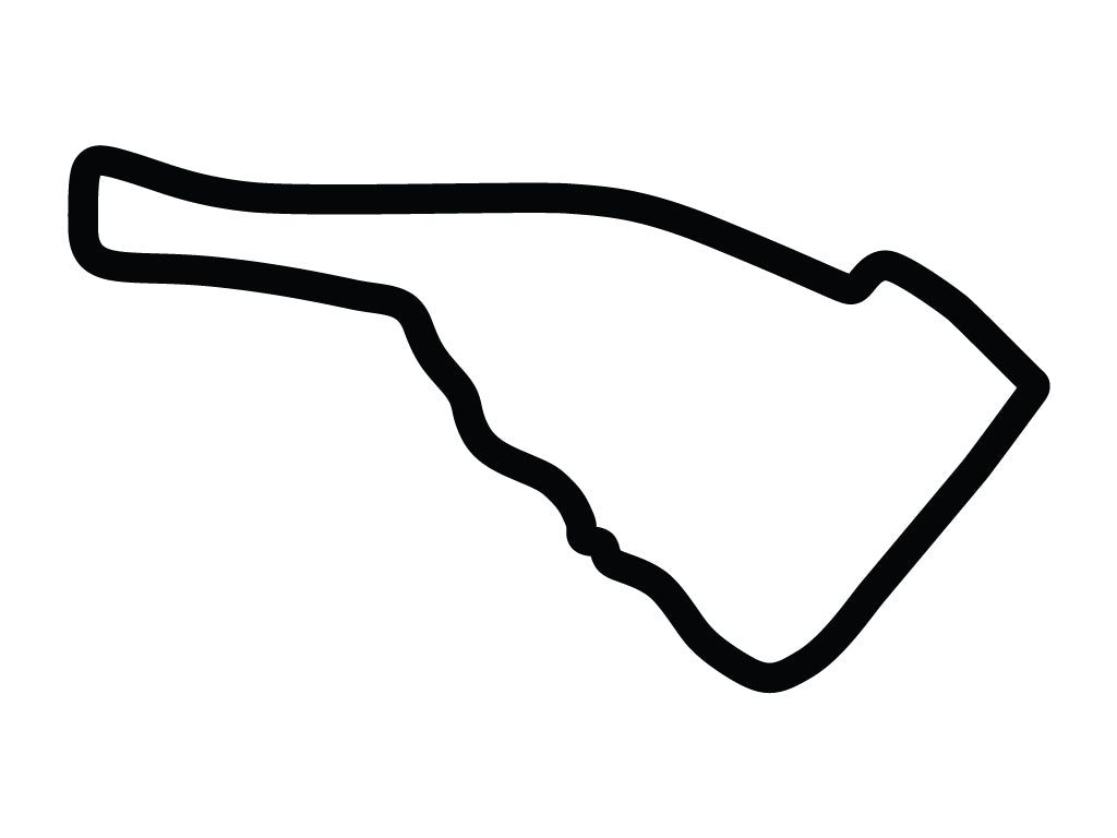 Road Atlanta MotoGP Course Decal - White - 5cm